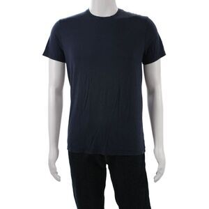 Derek Rose Men Dark Blue Modal Elastane Crew Neck Short Sleeve T-Shirt Size S